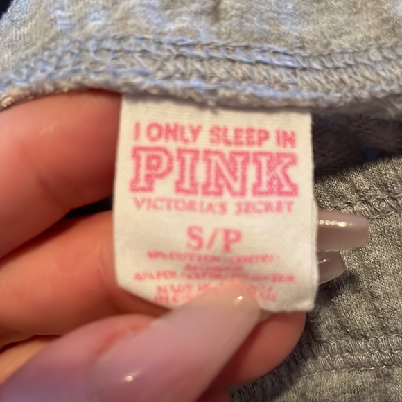 PINK grey sweat pant capris - Picture 3 of 3